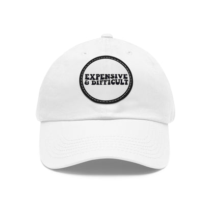 Dad Hat with Leather Patch (Round)