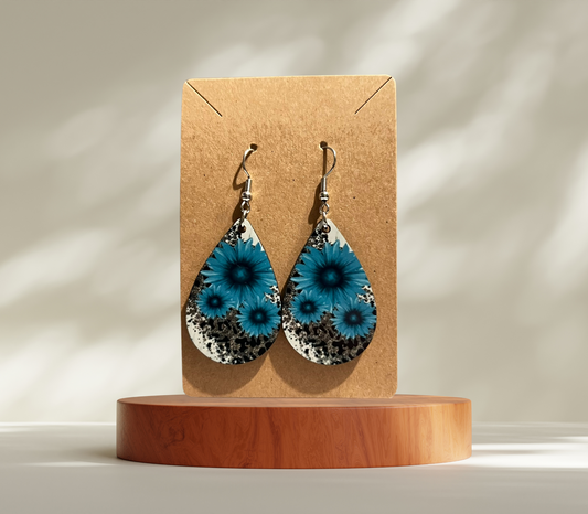 Blue Flower Earrings