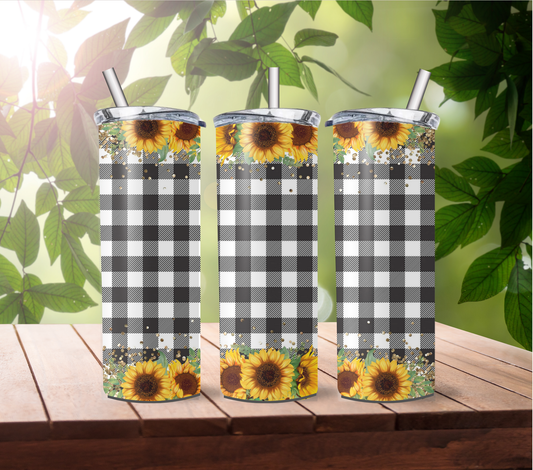 Plaid Sunflowers