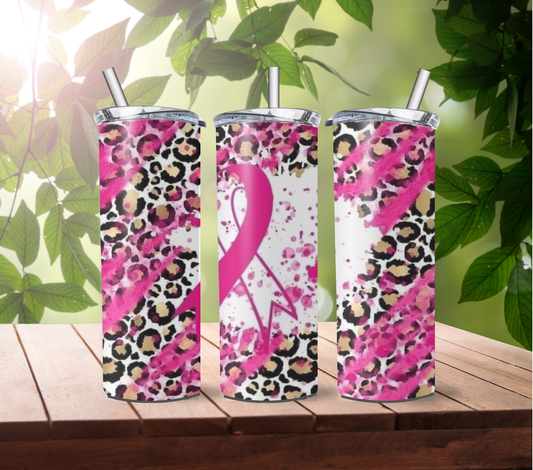 Breast Cancer Ribbon Leopard