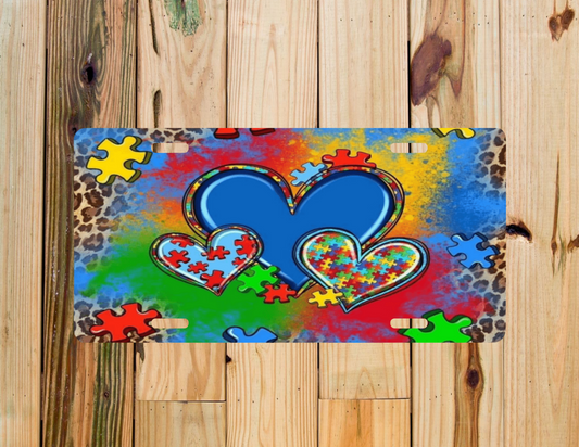 Autism Hearts License Plate