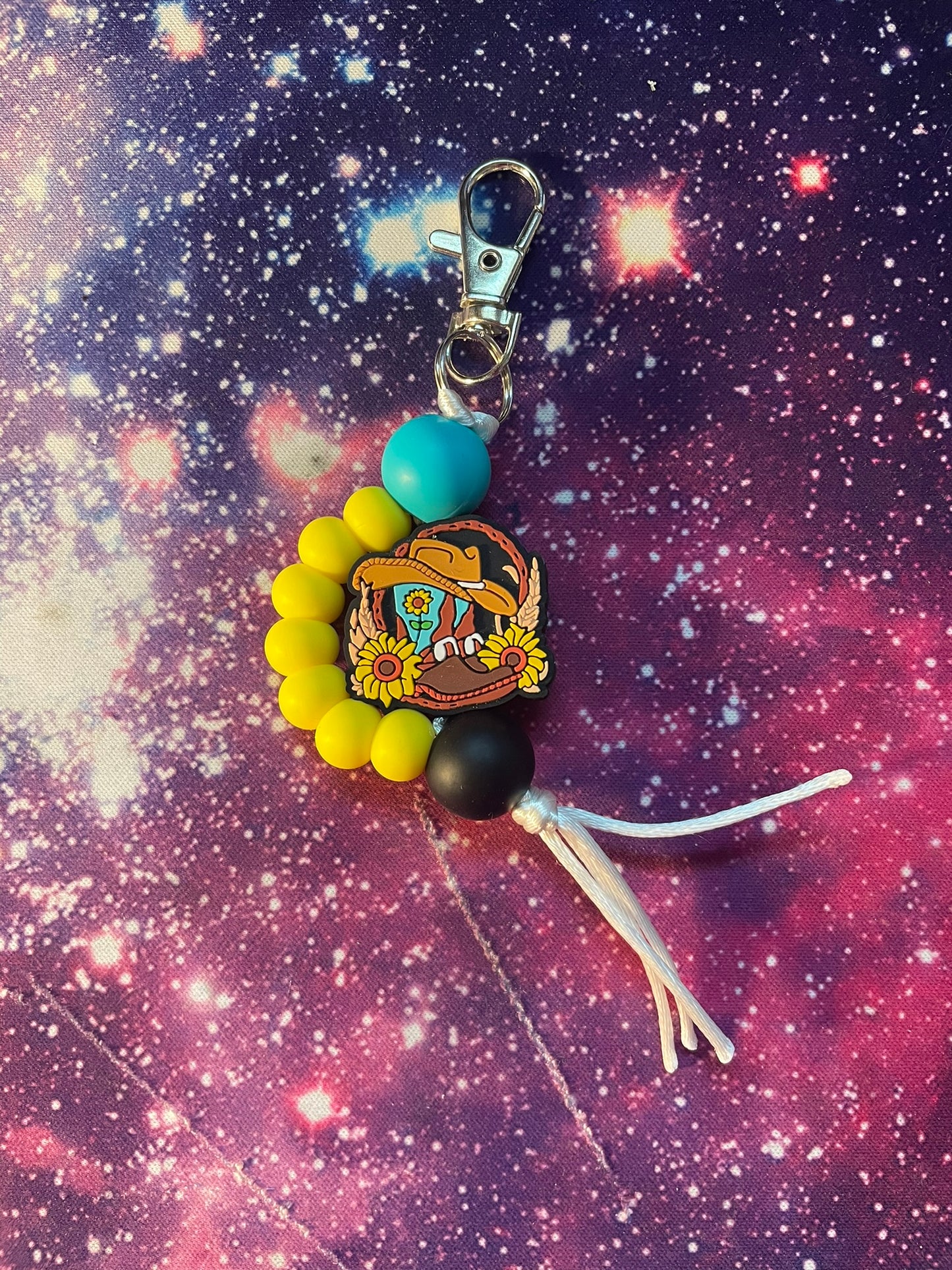 Sunflower Cowgirls Keychain/zipper pull