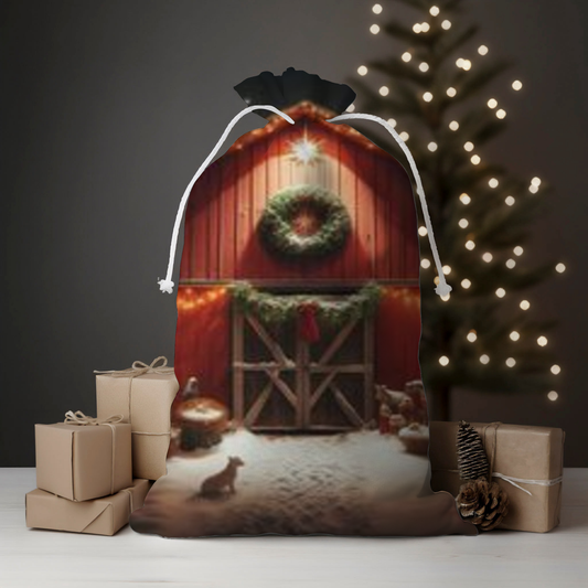 Christmas Barn Santa Sack