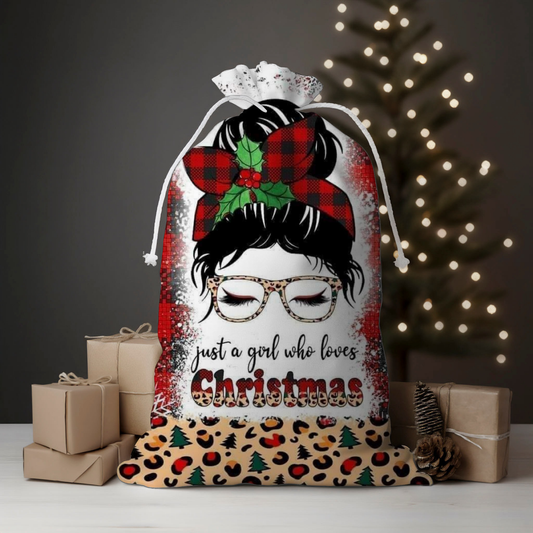 Christmas Girl Santa Sack