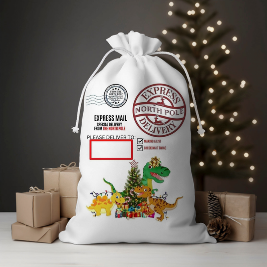 Delivery Dinos Santa Sack