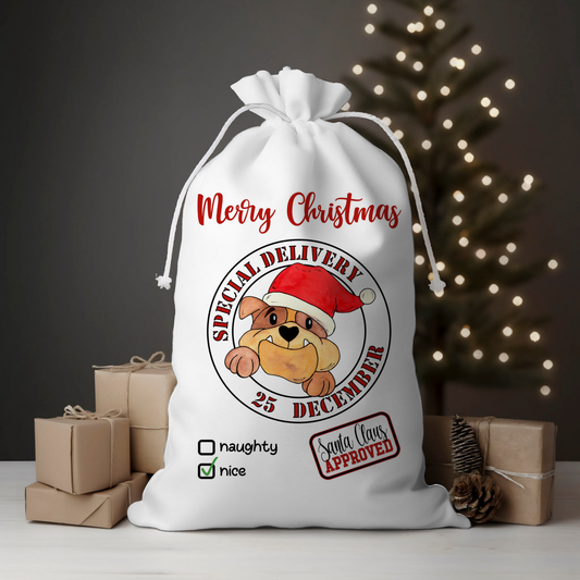 Delivery Dog Santa Sack