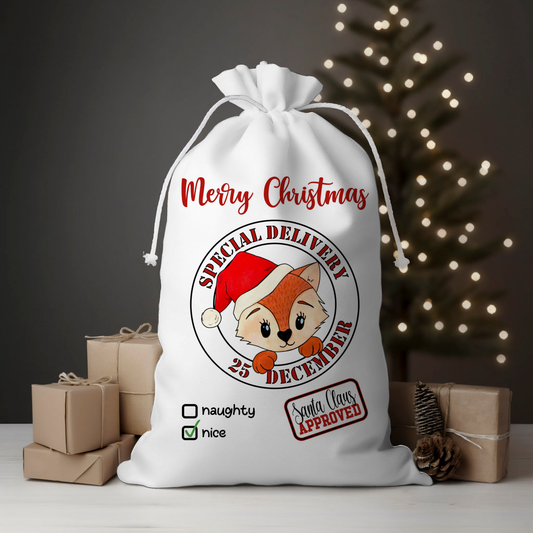 Delivery Fox Santa Sack