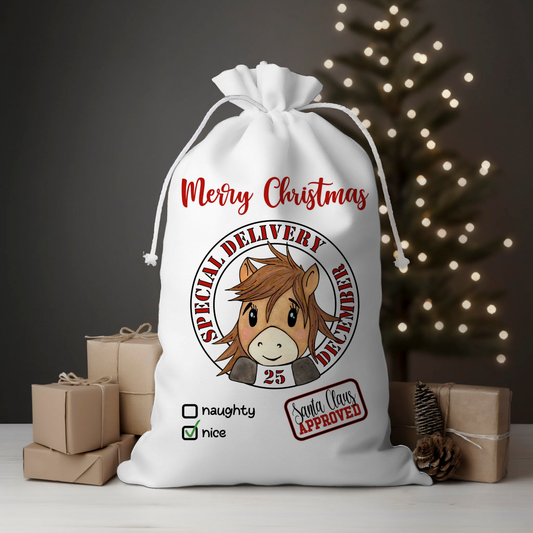 Delivery Horse Santa Sack