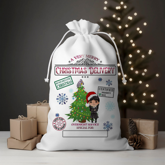 Delivery Spooky Girl Santa Sack