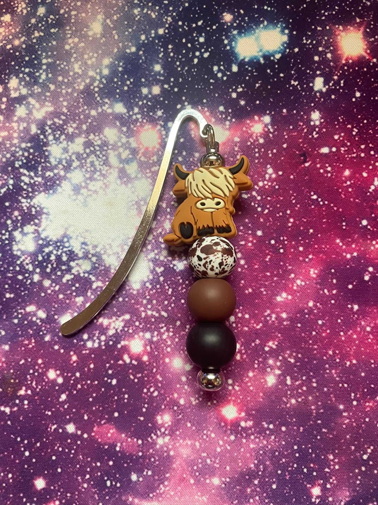 Highland Cow Dreams Dark Bookmark