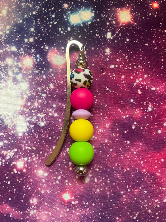 Neon Leopard Bookmark