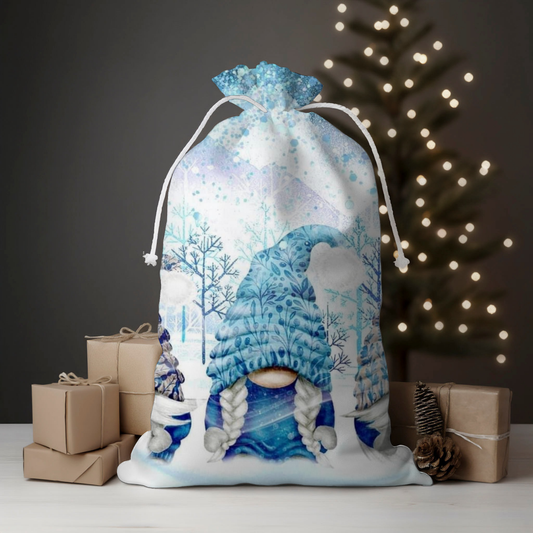 Snow Gnome Santa Sack