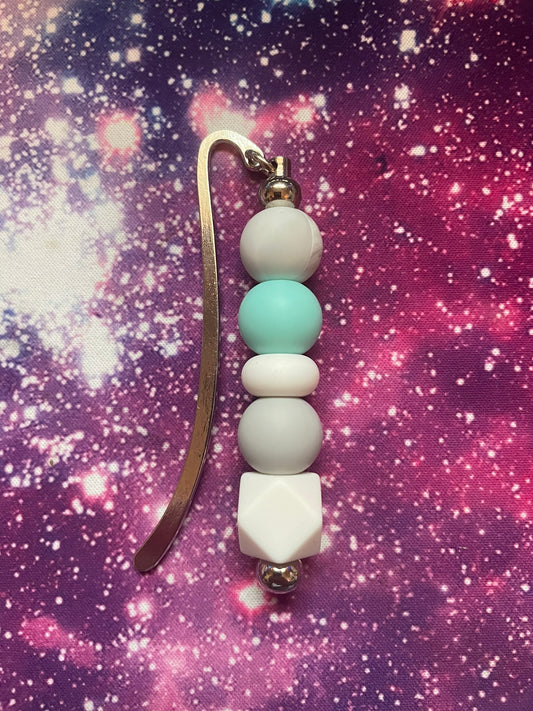 Teal Marble Fields Bookmark